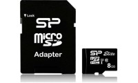 Silicon Power microSDHC 8GB Class 10 High Speed με αντάπτορα