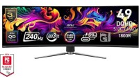 MSI MPG 491CQPX Ultrawide QD-OLED HDR Curved Gaming Monitor 49" 5120x1440 240Hz με Χρόνο Απόκρισης 0.03ms GTG 240Hz