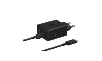 Samsung Φορτιστής με 2 Θύρες USB-C και Καλώδιο USB-C - USB-C 50W Power Delivery Μαύρος (EP-T5020X)
