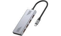 Gembird Hub 4 Θυρών USB 3.2 με σύνδεση USB-C Ασημί