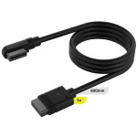 Corsair iCUE LINK Cable, 1x 600mm with Straight/Slim 90° connectors Μαύρο