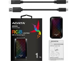 Adata SE900G USB 3.2 / USB-C Εξωτερικός SSD 1TB 2.5" Μαύρο
