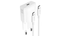 4Smarts Φορτιστής GaN με Θύρα USB-C και Καλώδιο USB-C - USB-C 20W Λευκός (541121)