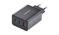 Intenso Φορτιστής W65ACC GaN USB-A/ USB-C 65W Μαύρο