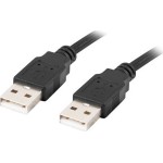 Lanberg USB 2.0 Cable USB-A male - USB-A male Μαύρο 1.8m (CA-USBA-20CU-0018-BK)