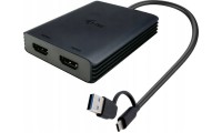 i-tec CADUAL4KHDMI USB-A / USB-C Docking Station με HDMI 4K και σύνδεση 2 Οθονών Μαύρο 