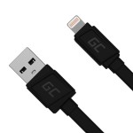 Green Cell Braided USB to Lightning Cable Μαύρο 0.25m (KABGC02)