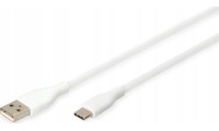 Digitus USB 2.0 Cable USB-C male - USB-A male 60W Λευκό 2m
