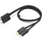 Lenovo Thunderbolt Cable 24 Pin Usb-c Slim Tip Black 24 Pin Usb-c/power Dc Jack 0.7 M