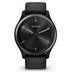 Garmin Vivomove Sport 40mm Αδιάβροχο Smartwatch με Παλμογράφο (Black Case and Silicone Band with Slate Accents)