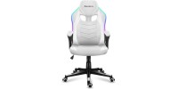 Huzaro Force 2.5 Υφασμάτινη Καρέκλα Gaming με RGB Φωτισμό Λευκή
