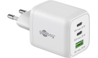Goobay Φορτιστής Χωρίς Καλώδιο με Θύρα USB-A και 2 Θύρες USB-C 65W Power Delivery Λευκός (64754)