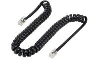 Powertech Σπιράλ Τηλεφωνικό Καλώδιο RJ10 4P4C 2m Μαύρο (CAB-T014)