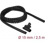 DeLock Spiral Hose 15mm 2.5m Μαύρο