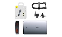Baseus Φορτιστής με Θύρα USB-A και Θύρα USB-C και Καλώδιο USB-C 65W Γκρι (CCGP150113)