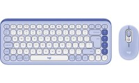 Logitech Pop Icon Ασύρματο Bluetooth Πληκτρολόγιο International English Μωβ