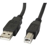 Lanberg USB 2.0 Cable USB-A male - USB-B male Μαύρο 1m (CA-USBA-10CC-0010-BK)