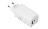 iBox Φορτιστής Χωρίς Καλώδιο με Θύρα USB-A και 2 Θύρες USB-C 65W Λευκός (C-65)