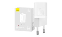 Baseus Φορτιστής Χωρίς Καλώδιο GaN με Θύρα USB-C 30W Λευκός (CCGN070502)