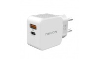 Nevox Φορτιστής Χωρίς Καλώδιο με Θύρα USB-A και Θύρα USB-C 30W Power Delivery / Quick Charge 3.0 Λευκός (2009)