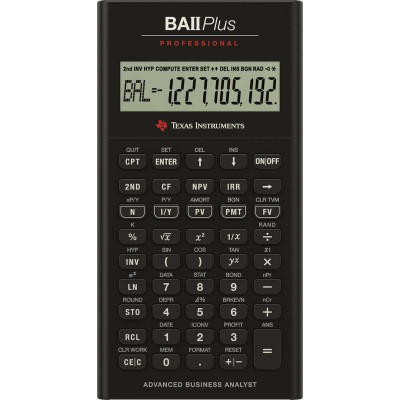 Texas Instruments Αριθμομηχανή Επιστημονική Ba II Plus Professional 10 Ψηφίων σε Μαύρο Χρώμα