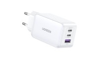 Ugreen Φορτιστής Χωρίς Καλώδιο με Θύρα USB-A και 2 Θύρες USB-C 65W Λευκός (Nexode )