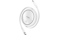 Baseus Free2Draw Retractable USB 2.0 Cable USB-C male - USB-C male 100W Λευκό 1m