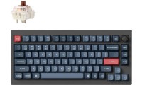 Keychron V1M-D3 Max QMK/VIA Ασύρματο Gaming Μηχανικό Πληκτρολόγιο 75% με Gateron Jupiter Brown διακόπτες και RGB φωτισμό (Αγγλικό US) Carbon Black