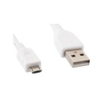 Cablexpert Regular USB 2.0 to micro USB Cable Λευκό 1.8m (CCP-mUSB2-AMBM-6-W)