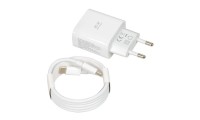 iBox Φορτιστής με Θύρα USB-C και Καλώδιο USB-C - USB-C 20W Power Delivery Λευκός (C-39)