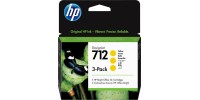 HP 712 Γνήσιο Πακέτο 3 Μελανιών Εκτυπωτή InkJet Κίτρινο (3ED79A)