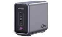 Ugreen Βάση Φόρτισης GaN με Θύρα USB-A και 4 Θύρες USB-C 300W Power Delivery σε Μαύρο χρώμα (Nexode)