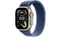 Apple Watch Ultra 3 Titanium 49mm Αδιάβροχο με eSIM και Παλμογράφο (Natural Titanium Case with Blue/Bright Blue Trail Loop - M/L)