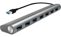 LogiLink USB 3.0 Hub 7 Θυρών με σύνδεση USB-A Ασημί