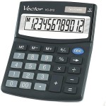 Vector Αριθμομηχανή 12 Ψηφίων σε Μαύρο Χρώμα
