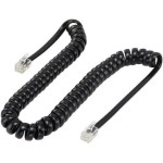 Powertech Σπιράλ Τηλεφωνικό Καλώδιο RJ10 4P4C 5m Μαύρο (CAB-T015)
