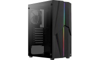 Aerocool Mecha v1 Gaming Midi Tower Κουτί Υπολογιστή με Πλαϊνό Παράθυρο και RGB Φωτισμό Μαύρο