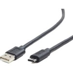 Cablexpert Regular USB 2.0 Cable USB-C male - USB-A male Μαύρο 1m (CCP-USB2-AMCM)