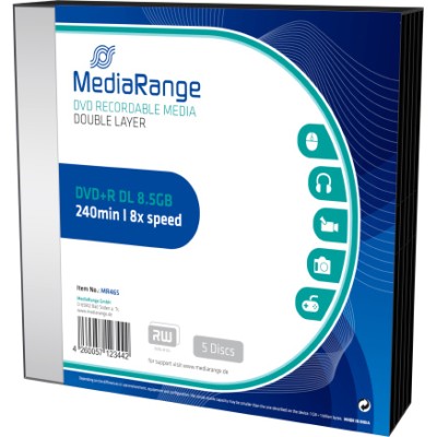 MediaRange DVD+R Dual Layer 8.5GB 5 pieces