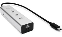 i-tec Metal USB 3.2 Hub 5 Θυρών με σύνδεση USB-C & Θύρα Φόρτισης Ασημί