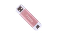 Transcend Esd310p 2.0TB USB 3.2 SSD Stick με σύνδεση USB-A &  USB-C Ροζ