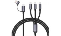 Gembird Braided USB to Lightning / Type-C / micro USB Cable Μαύρο 1.5m