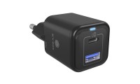 Icy Box Φορτιστής Χωρίς Καλώδιο GaN με Θύρα USB-A και Θύρα USB-C 20W Power Delivery Μαύρος (IB-PS1020-PD)