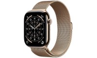 Apple Watch Series 11 Cellular Titanium 46mm Αδιάβροχο με eSIM και Παλμογράφο (Gold Titanium Case with Gold Milanese Loop - S/M)