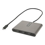 StarTech USB-C Docking Station με HDMI και συνδεση 4 Οθονών Γκρι