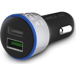 Savio SA-06 Φορτιστής Αυτοκινήτου 3A Γρήγορης Φόρτισης με Θύρες: 2xUSB Μπλε