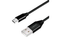LogiLink Braided USB 2.0 to micro USB Cable Μαύρο 0.3m
