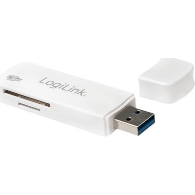 LogiLink Card Reader USB 3.0 για SD/microSD Λευκό
