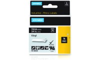  Dymo RHINO 1805436 vinyl Λευκό σε Μαύρο 19mm 