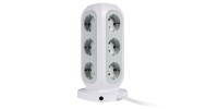 Verbatim EUPT-01 Power Tower 11 Θέσεων με Διακόπτη και 4 USB Λευκό